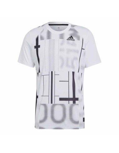 T-SHIRT ADIDAS CLUB GRAPHIQUE BLANC-NOIR