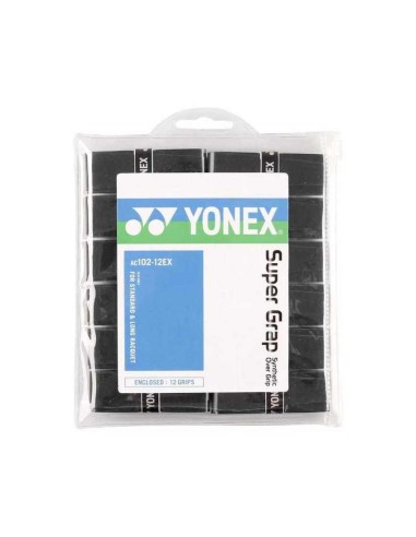 OVERGRIPS YONEX SUPERGRAPEL x12 Preto