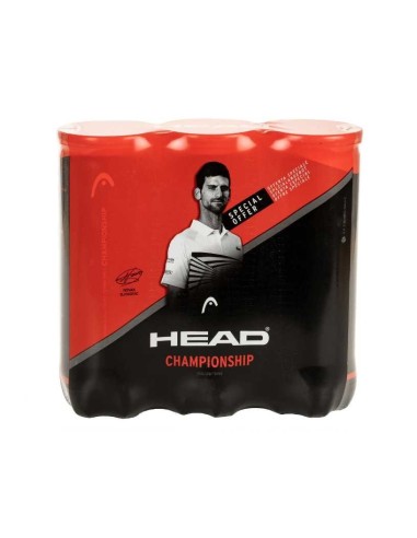 PAQUET TRIPOTÉ BALLE DE TENNIS HEAD CHAMPIONNAT NOVAK B3