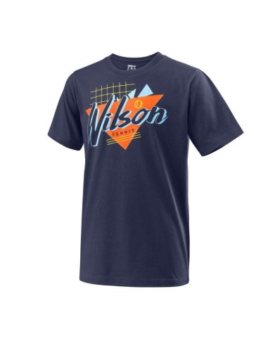 T-shirt Wilson Nostalgie Tech Enfant marin