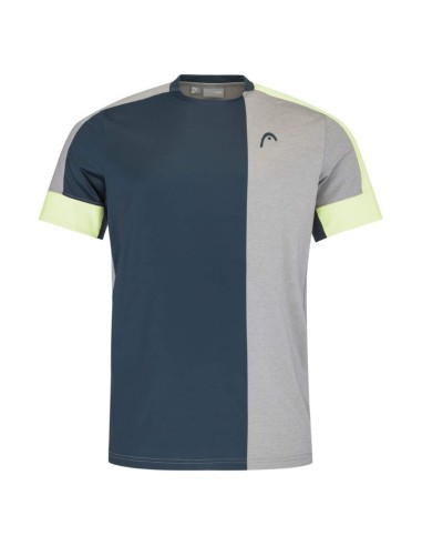 T-SHIRT HEAD PADEL TECH GRIS/MARINO