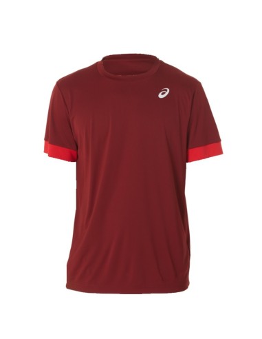 ASICS MEN COURT SS TOP BEET JUICE/CLASSIC RED T-SHIRT