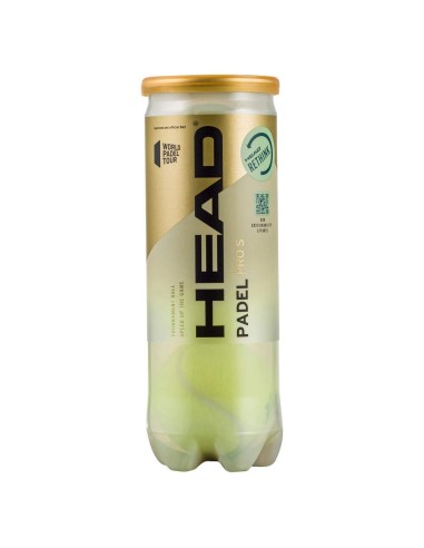 PELOTAS DE BOTE HEAD PADEL PRO S X3