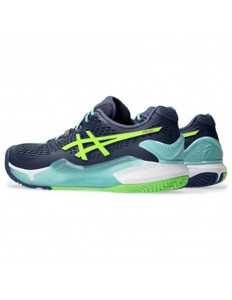 ZAPATILLAS ASICS GEL RESOLUTION 9 CLAY GRIS-VERDE