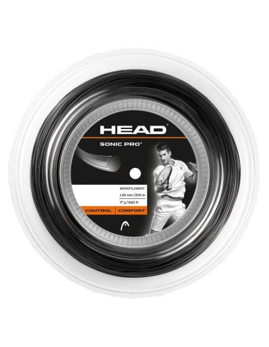 BOBINA DE CORDAGEM HEAD SONIC PRO NEGRO 200M