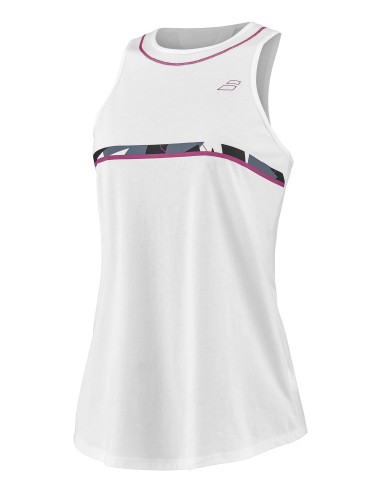 BABOLAT AERO COTTON DAMEN TANKTOP WH/WH | ONLYTENIS