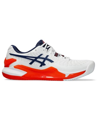 ASICS GEL-RESOLUTION 9 CLAY WEISS/ORANGE SCHUHE