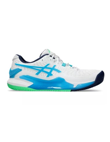 SAPATILHAS ASICS GEL-RESOLUÇÃO 9 CLAY WHITE/DIGITAL AQUA ONLYTENIS