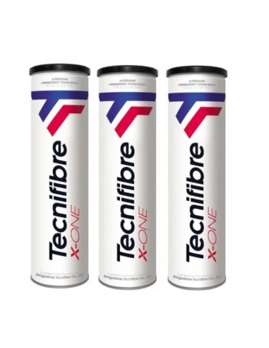 PACK DE 3 BOTES DE PELOTAS TECNIFIBRE X-ONE 3 BOTES DE 4 - ONLYTENIS