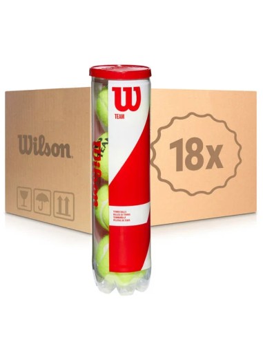 BOÎTE WILSON TEAM W PRACTICE 18 TUBES B4 | ONLYTENIS