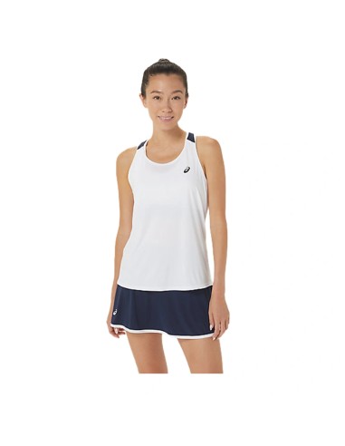 ASICS WOMEN COURT TANK SKIRT BRILLANT WHITE/MIDNIGHT | ONLYTENIS