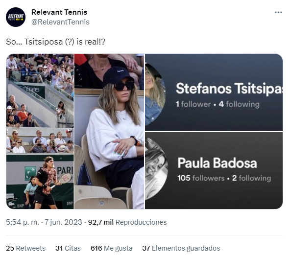 Paula Badosa y Tsitsipas